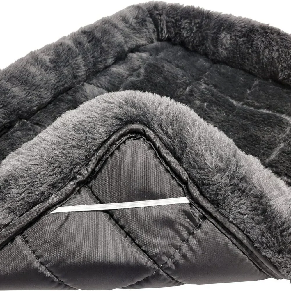 17 Inch Gray Dog Bed or Cat Bed W/ Comfortable Bolster Ideal for 